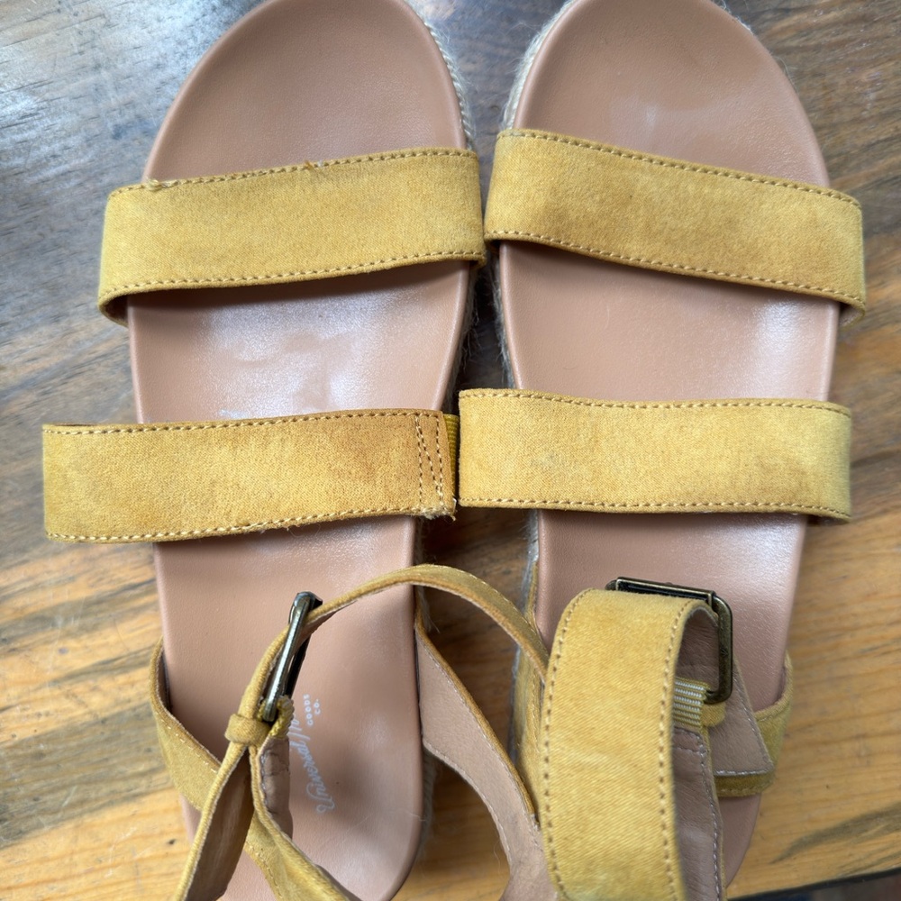 Yellow Suede Women's Sandals